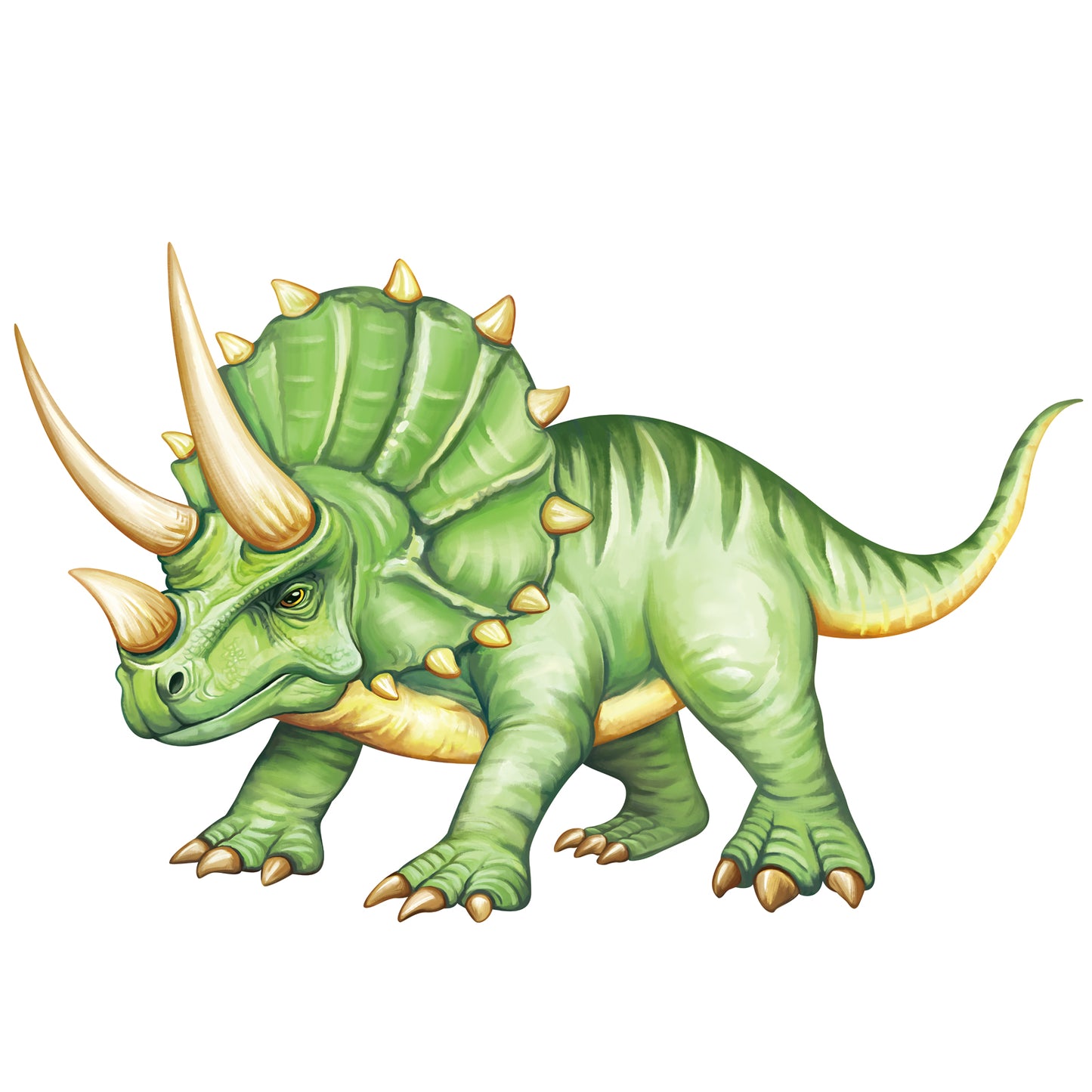 decalmile Large Dinosaurs Wall Decals Dino Tropical Triceratops Wall Stickers